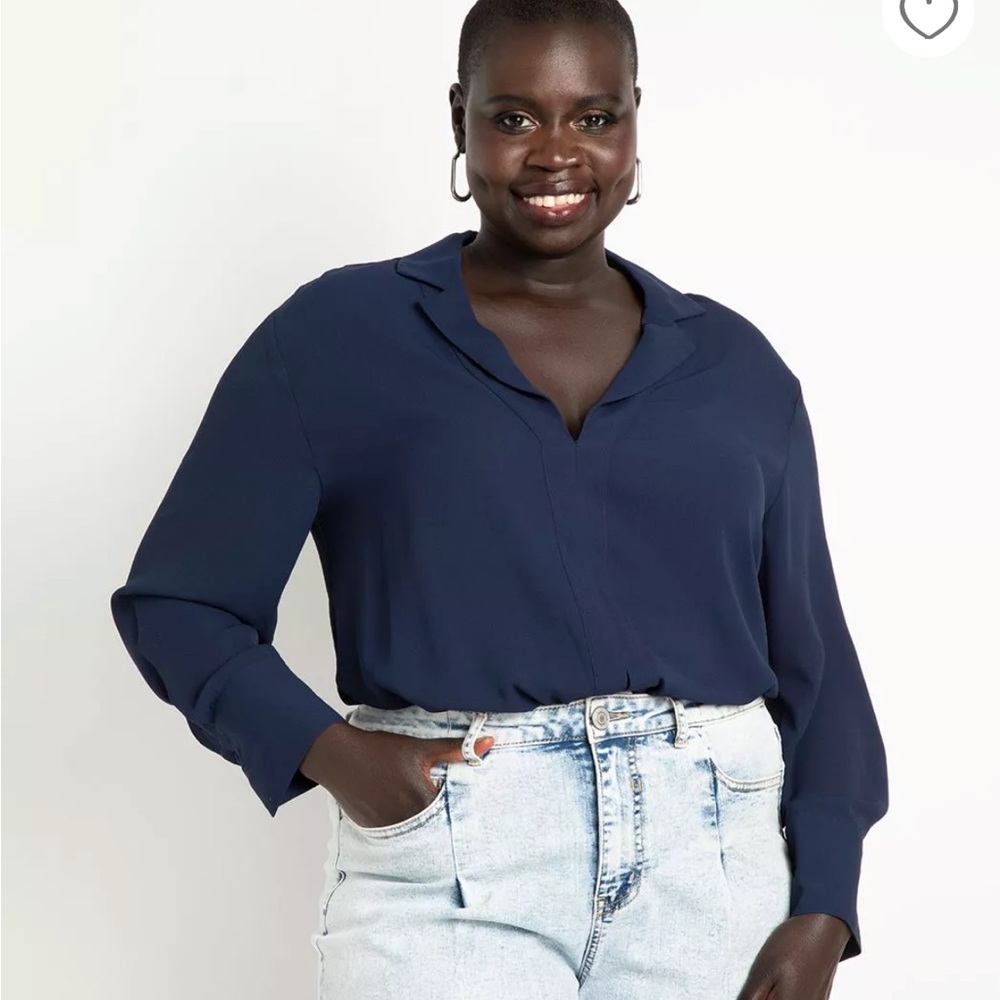 NWT Eloquii Split Hem Blouse